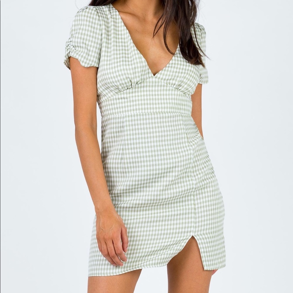 Princess Polly Tameka Mini Dress in Green NWT